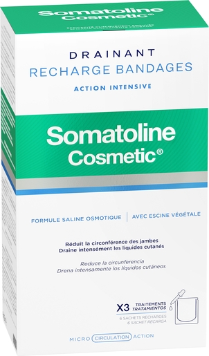 Somatoline Cosmetic Bandages Drainant Kit Recharges 3 Traitements | Minceur