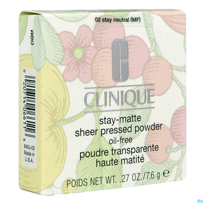 Clinique Stay Matte Poudre Compact Stay Neutral 7,6g