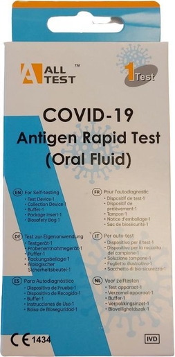 1 Antigenische Speeksel Zelftest Covid-19 AllTest SARS-CoV-2 (kit 1 stuk) | Covid-19 Zelftesten