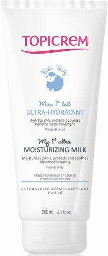 Topicrem Ultra-Hydraterend Baby Melk 200ml | Droge huid - Hydratatie