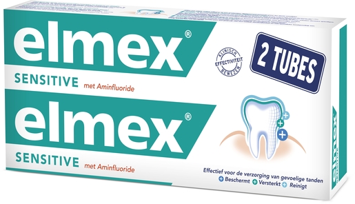 Elmex Sensitive tandpasta Duopack 2x75ml | Gevoelige tanden
