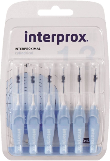 Interprox Premium 6 Brossettes Interdentaires Cylindrical 1,3mm | Fil dentaire - Brossette interdentaire