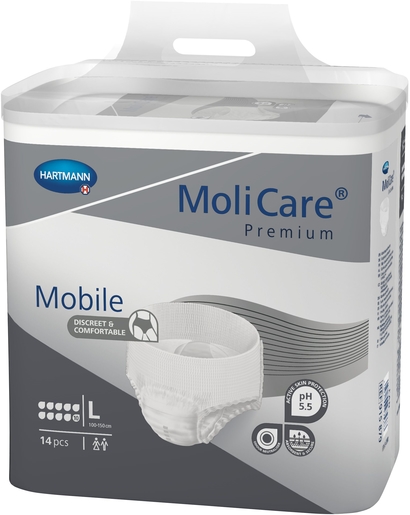 MoliCare Premium Mobile 10 Drops 14 Slips Taille Large | Changes - Slips - Culottes