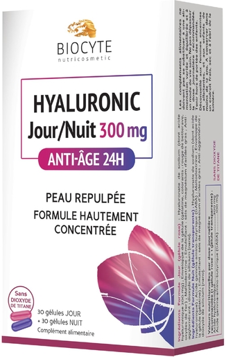 Biocyte Hyaluronic Jour/Nuit 300mg 2x30 Gélules | Anti-âge