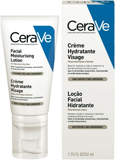CeraVe Hydraterende Gezicht Crème 52ml | Hydratatie - Voeding