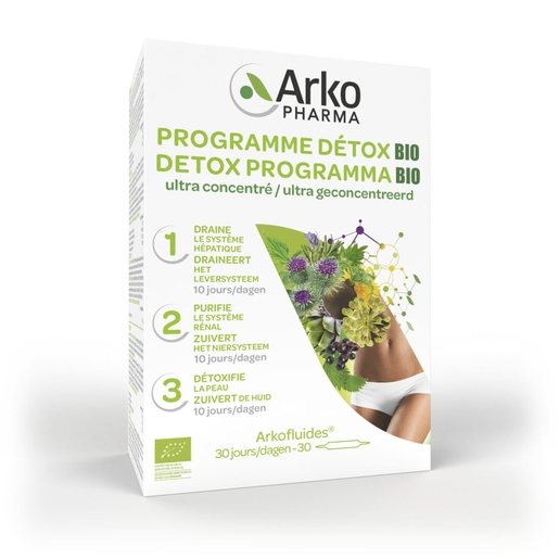 Arkofluides Programme Détox 30 Ampoules | Dépuratif - Détoxifiant