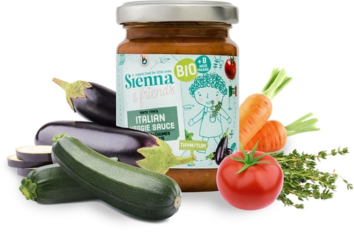 Sienna &amp; Friends Italiaanse saus met groenten +8 Maanden 130 g | Voeding