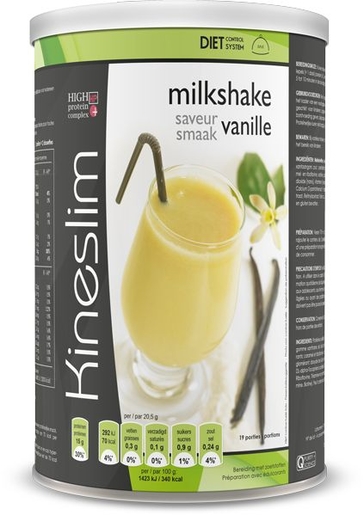 Kineslim Milkshake Vanille Poudre 400g | Régimes protéinés