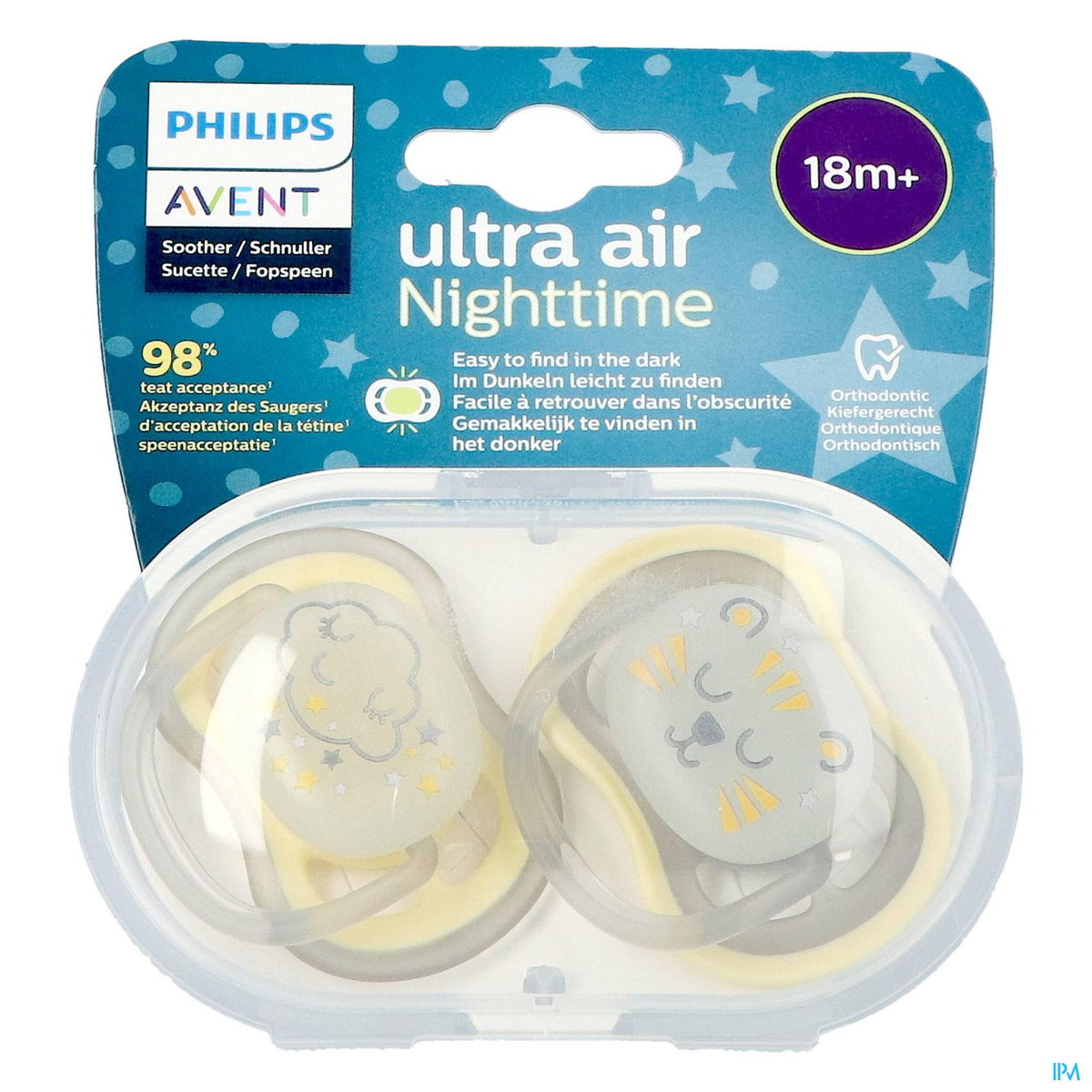 Philips Avent Sucette +18 Mois Air Night Neutral