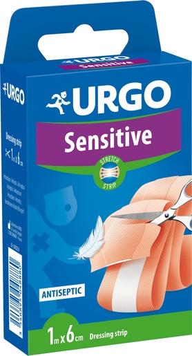 URGO Sensitive Stretch 1 Pansement 1m x 6cm | Pansements - Sparadraps - Bandes