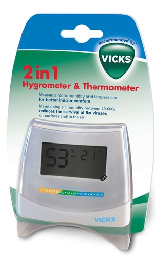 Vicks Hygrometre &amp; Thermometre 2 En 1 V70emea | Thermomètres