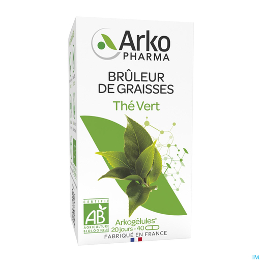Arkogelules The Vert Bio Caps 40 | Produits Bio