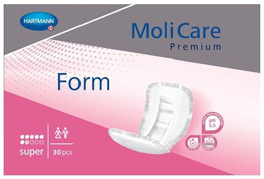 MoliCare Premium Form Super Eén Maat 30 Inlegverbanden | Anatomische Inleggers