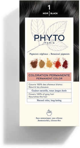 Phytocolor Kit Permanente Haarkleuring 1 Zwart | Kleuringen