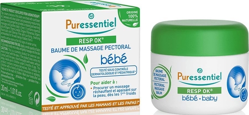 Puressentiel Respiratoire OK Baume de Massage Pectoral Bébé Pot 30ml -  Pharma Online