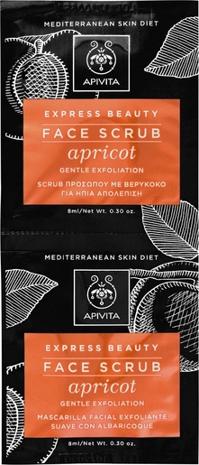 Apivita Express Beauty Face Scrub Apricot 2x8ml | Make-upremovers - Reiniging