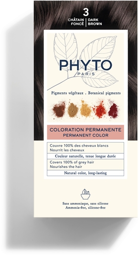 Phytocolor Kit Coloration Permanente 3 Châtain Foncé | Coloration