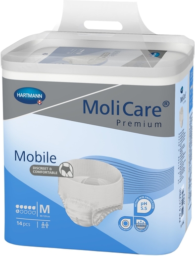 MoliCare Premium Mobile 6 Drops 14 Slips Taille Medium | Changes - Slips - Culottes
