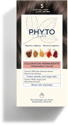 Phytocolor Kit Permanente Haarkleuring 5 Licht Kastanje | Kleuringen