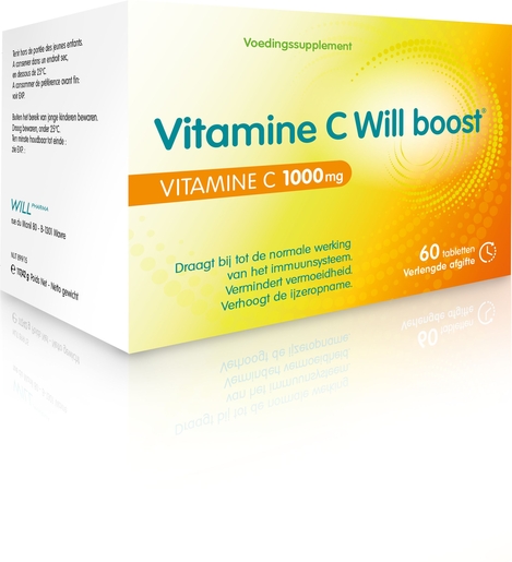 Vitamine C Will Boost 60 Capsules | Vermoeidheid - Herstel