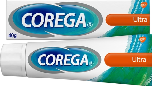 Corega Ultra Crème Adhésive Sans Zinc 40g | Soins des prothèses et appareils