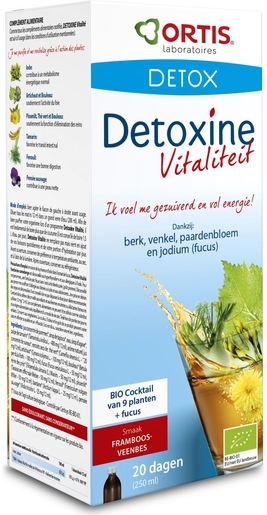 Ortis Detoxine Vitaliteit Framboos-Veenbes Bio 250ml | Zuiverend - Ontgiftend