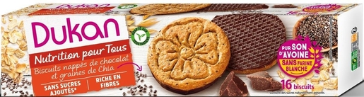 Dukan Biscuits Chocolat Graines Chia 160g | Contrôle du poids