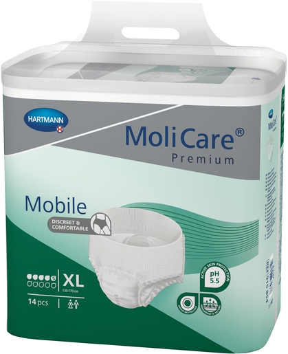 MoliCare Premium Mobile 5 Drops 14 Slips Maat Extra Large | Verbanden - Slips - Broekjes