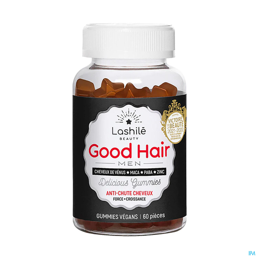 Lashilé Good Hair Men 60 Gummies | Vitamines - Chute de cheveux - Ongles cassants