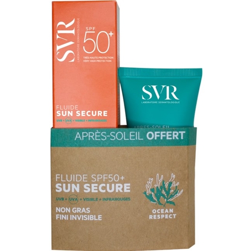 SVR Sun Secure Fluide Non Gras SPF50+ 50ml + Après-soleil 50ml OFFERT | Produits solaires