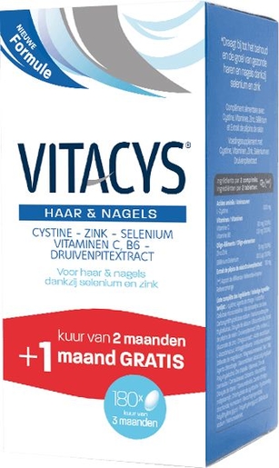 Vitacys 180 Tabletten (1 maand gratis) | Haaruitval - Gebroken nagels