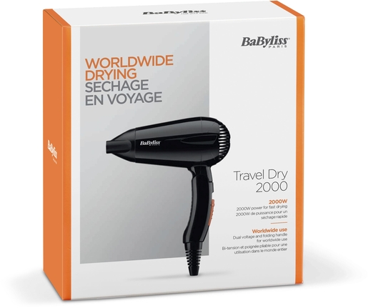 Babyliss Seche-cheveux Travel Dry 2000