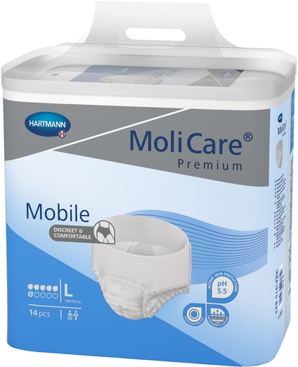 MoliCare Premium Mobile 6 Drops 14 Slips Maat Large | Verbanden - Slips - Broekjes