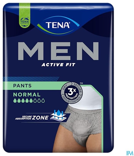 Tena Men Active Fit Pants Normal Gris S/M 12 Pièces | Changes - Slips - Culottes