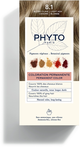 Phytocolor Kit Coloration Permanente 8.1 Blond Clair Cendré | Coloration