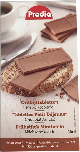 Prodia Tabletten Ontbijt Melkchocolade 16 x 8 g | Voor diabetici