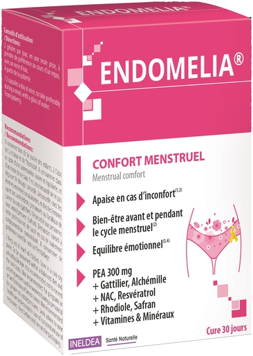Inelda Endomelia 60 Capsules | Règles - Menstruations