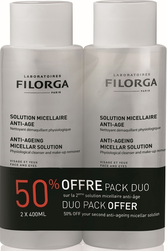 Filorga Anti-Ageing Micellaire Oplossing 2x400ml (2de product aan - 50%) | Make-upremovers - Reiniging