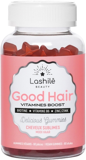 Lashilé Beauty Good Hair Vitamines Boost 60 Gummies | Vitamines - Chute de cheveux - Ongles cassants