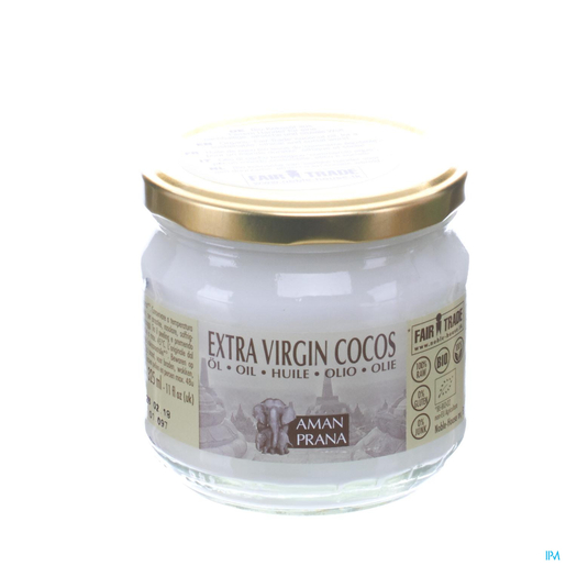 Amanprana Extra Virgin kokosolie 325ml | Voedende en regenererende verzorging