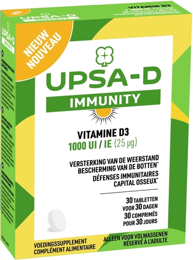 UPSA-D Immunité Vitamine D3 30 Comprimés | Défenses naturelles - Immunité