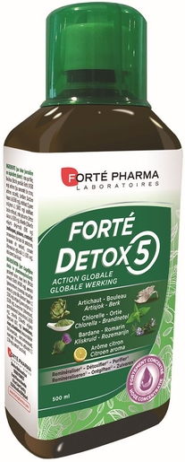 Forté Detox 5 Globale Werking 500ml | Afslanken en gewicht verliezen