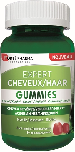 Expert Cheveux Gummies 60 | Vitamines - Chute de cheveux - Ongles cassants