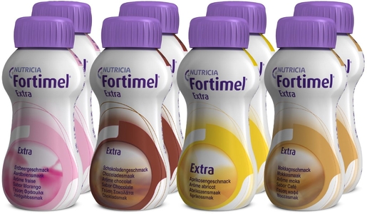 Fortimel Extra 2kcal Complément Nutritionnel Oral Multipack Mixte  Bouteilles 8x200ml