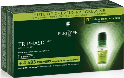 René Furterer Triphasic Traitement Antichute Progressif 8x5,5ml | Chute des cheveux