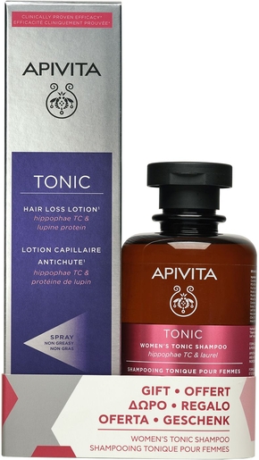 Apivita Hair Loss Lotion 150 ml + Women&#039;s Tonic Shampoo 250 ml | Haaruitval