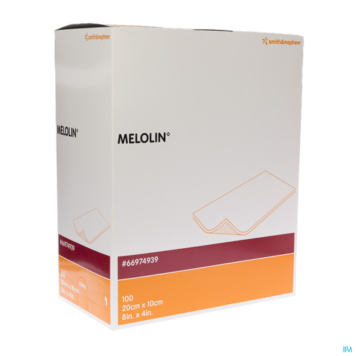 Melolin 100 Compresses Stériles 10x20cm | Pansements - Sparadraps - Bandes