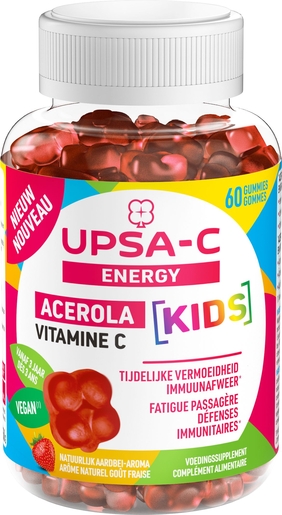 UPSA-C Energy Acerola Kids 60 Gommen | Natuurlijk afweersysteem - Immuniteit