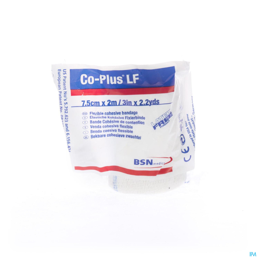 Coplus Bande Coh.s/latex 7,5cmx2,0m Blanc 7210030 | Bandagisterie - Orthopédie