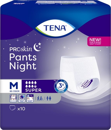 Tena ProSkin Pants Night Medium 10 stuks | Verbanden - Slips - Broekjes